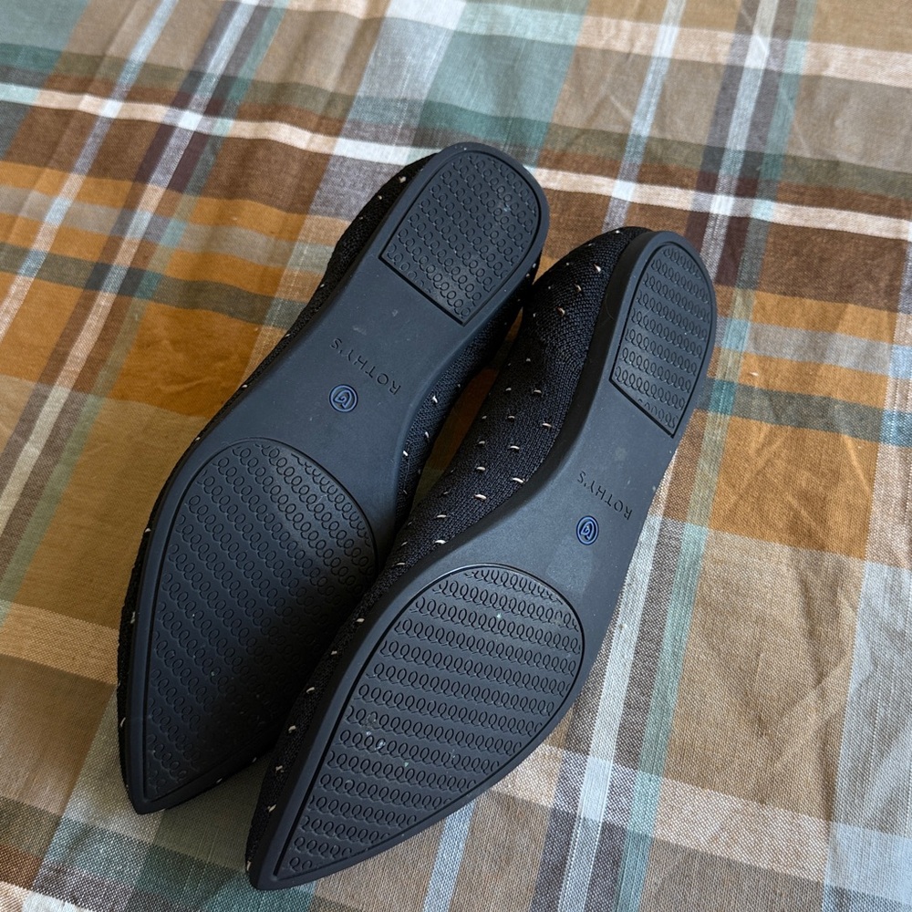 Rothy's Black and White Pointed Flats - Picture 2 of 5